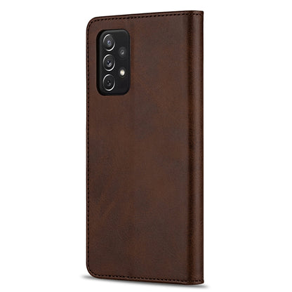 For Samsung Galaxy A52 5G/4G GUSSIM Business Style Horizontal Flip Leather Case with Holder & Card Slots & Wallet(Brown) - Galaxy Phone Cases by GUSSIM | Online Shopping UK | buy2fix