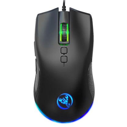 HXSJ A883 7 Keys 6400DPI RGB Light Mechanical Gaming Wired Mouse - Wired Mice by HXSJ | Online Shopping UK | buy2fix