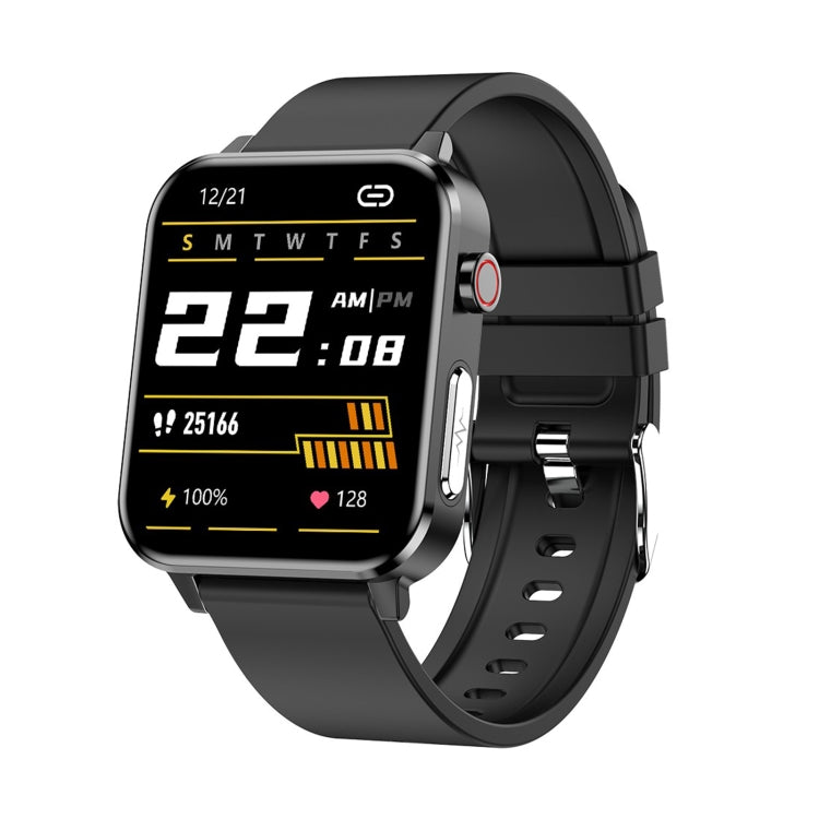 E86 1.7 inch TFT Color Screen IP68 Waterproof Smart Watch, Support Blood Oxygen Monitoring / Body Temperature Monitoring / AI Medical Diagnosis, Style: TPU Strap(Black) - Smart Wear by buy2fix | Online Shopping UK | buy2fix