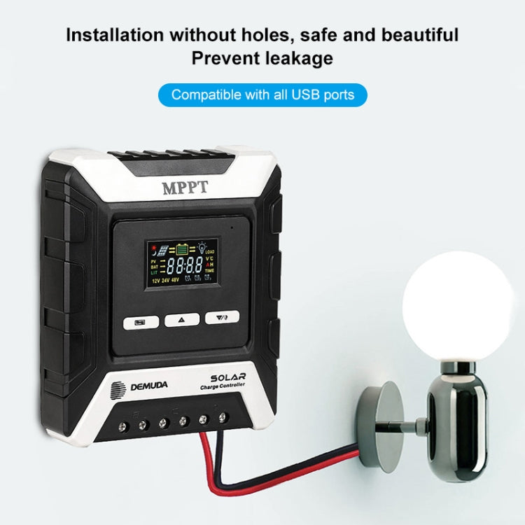 MPPT Solar Controller 12V / 24V / 48V Automatic Identification Charging Controller with Dual USB Output, Model:20A - Consumer Electronics by buy2fix | Online Shopping UK | buy2fix