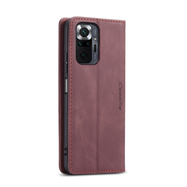 For Xiaomi Redmi Note 10 Pro 4G / Note 10 Pro Max CaseMe 013 Multifunctional Horizontal Flip Leather Case with Holder & Card Slot & Wallet(Wine Red) - Xiaomi Cases by CaseMe | Online Shopping UK | buy2fix