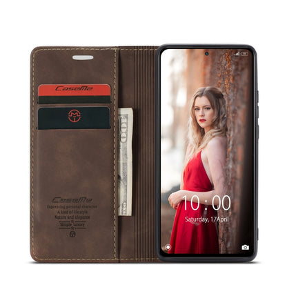 For Xiaomi Redmi Note 10 Pro 4G / Note 10 Pro Max CaseMe 013 Multifunctional Horizontal Flip Leather Case with Holder & Card Slot & Wallet(Coffee) - Xiaomi Accessories by CaseMe | Online Shopping UK | buy2fix