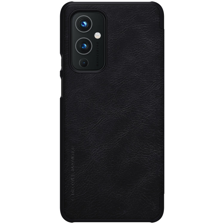 For OnePlus 9 (IN/CN Version) NILLKIN QIN Series Crazy Horse Texture Horizontal Flip Leather Case with Card Slot(Black) - OnePlus Cases by NILLKIN | Online Shopping UK | buy2fix