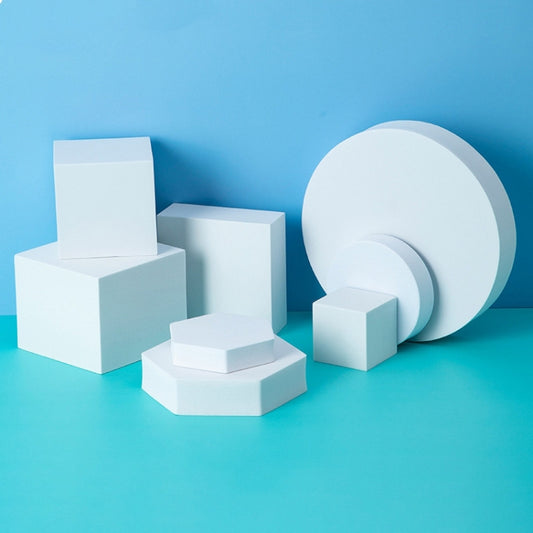 8 in 1 Different Sizes Geometric Cube Solid Color Photography Photo Background Table Shooting Foam Props(White) - Camera Accessories by buy2fix | Online Shopping UK | buy2fix