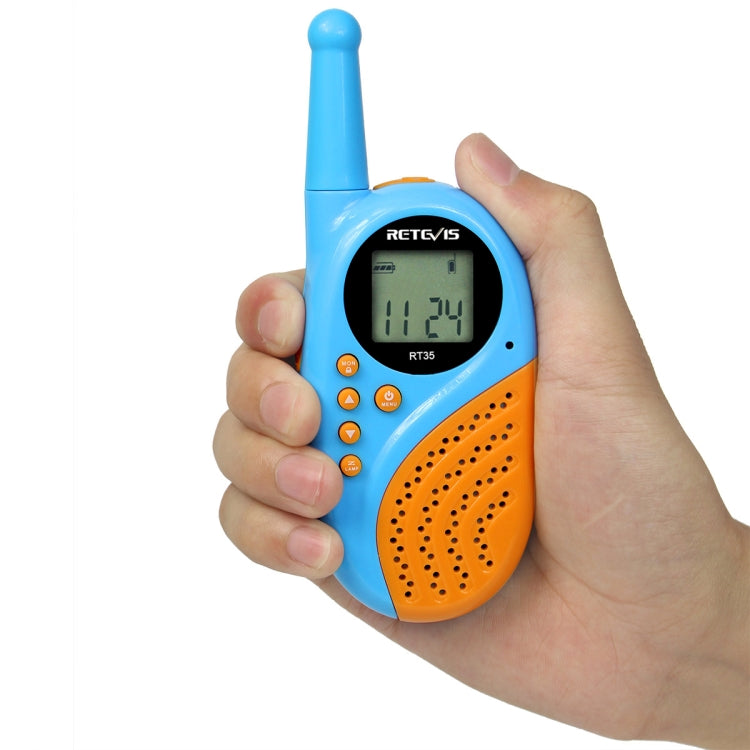 1 Pair RETEVIS RT-35 0.5W EU Frequency 446MHz 8CHS Children Handheld Walkie Talkie(Blue) - Children by RETEVIS | Online Shopping UK | buy2fix