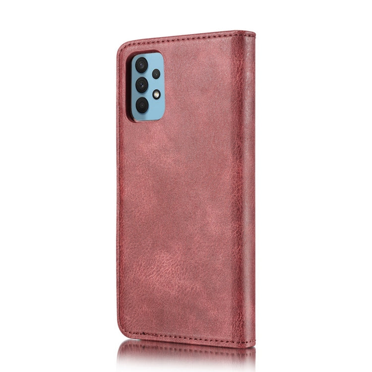 For Samsung Galaxy A32 4G DG.MING Crazy Horse Texture Flip Detachable Magnetic Leather Case with Holder & Card Slots & Wallet(Red) - Galaxy Phone Cases by DG.MING | Online Shopping UK | buy2fix