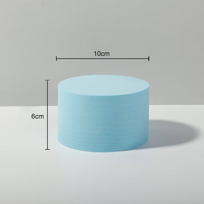 10 x 6cm Cylinder Geometric Cube Solid Color Photography Photo Background Table Shooting Foam Props (Light Blue) - Camera Accessories by buy2fix | Online Shopping UK | buy2fix