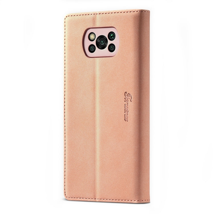 For Xiaomi Poco X3 / X3 NFC / X3 Pro Forwenw F1 Series Matte Strong Magnetism Horizontal Flip Leather Case with Holder & Card Slots & Wallet & Photo Frame(Rose Gold) - Xiaomi Cases by Forwenw | Online Shopping UK | buy2fix