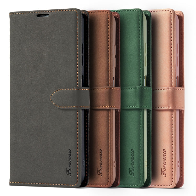 For Xiaomi Poco X3 / X3 NFC / X3 Pro Forwenw F1 Series Matte Strong Magnetism Horizontal Flip Leather Case with Holder & Card Slots & Wallet & Photo Frame(Green) - Xiaomi Cases by Forwenw | Online Shopping UK | buy2fix