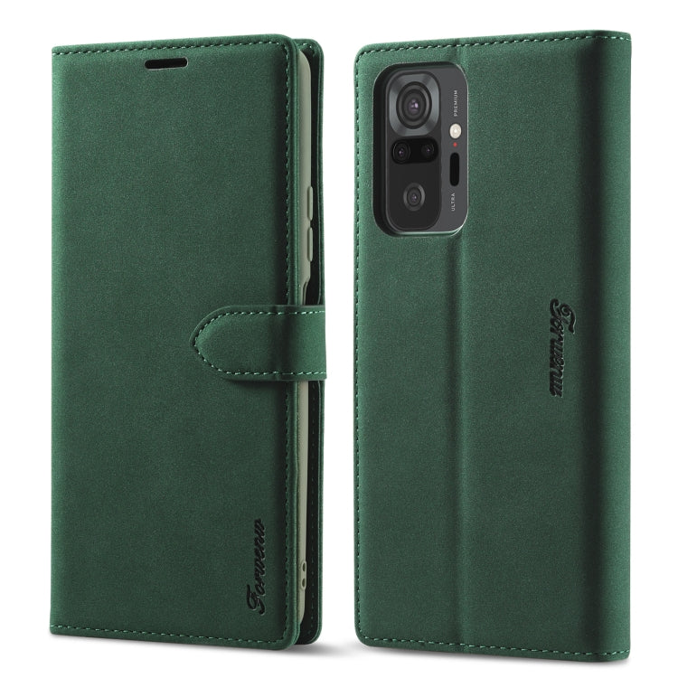 For Xiaomi Poco F3 Forwenw F1 Series Matte Strong Magnetism Horizontal Flip Leather Case with Holder & Card Slots & Wallet & Photo Frame(Green) - Xiaomi Cases by Forwenw | Online Shopping UK | buy2fix