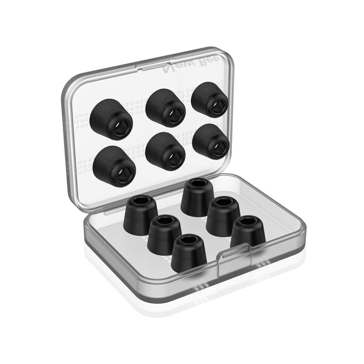 6 Pairs New Bee NB-M1 Slow Rebound Memory Foam Ear Caps with Storage Box, Suitable for 5mm-7mm Earphone Plugs(Black) - Anti-dust & Ear Caps by New Bee | Online Shopping UK | buy2fix