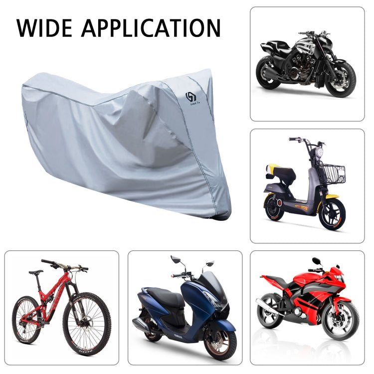 WUPP CS-1410B2 Motorcycle Thickened Oxford Cloth All-inclusive Waterproof Sun-proof Protective Cover, Size:M(Silver) - In Car by WUPP | Online Shopping UK | buy2fix