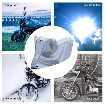 WUPP CS-1410B4 Motorcycle Thickened Oxford Cloth All-inclusive Waterproof Sun-proof Protective Cover, Size:XL(Silver) - In Car by WUPP | Online Shopping UK | buy2fix