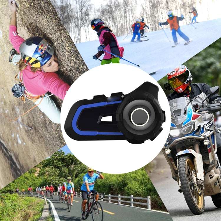 WUPP CS-1412A1 Bluetooth 5.1 S2 Motorcycle Helmet Full Duplex Bluetooth Intercom Headset Earphone(Blue) - Consumer Electronics by buy2fix | Online Shopping UK | buy2fix