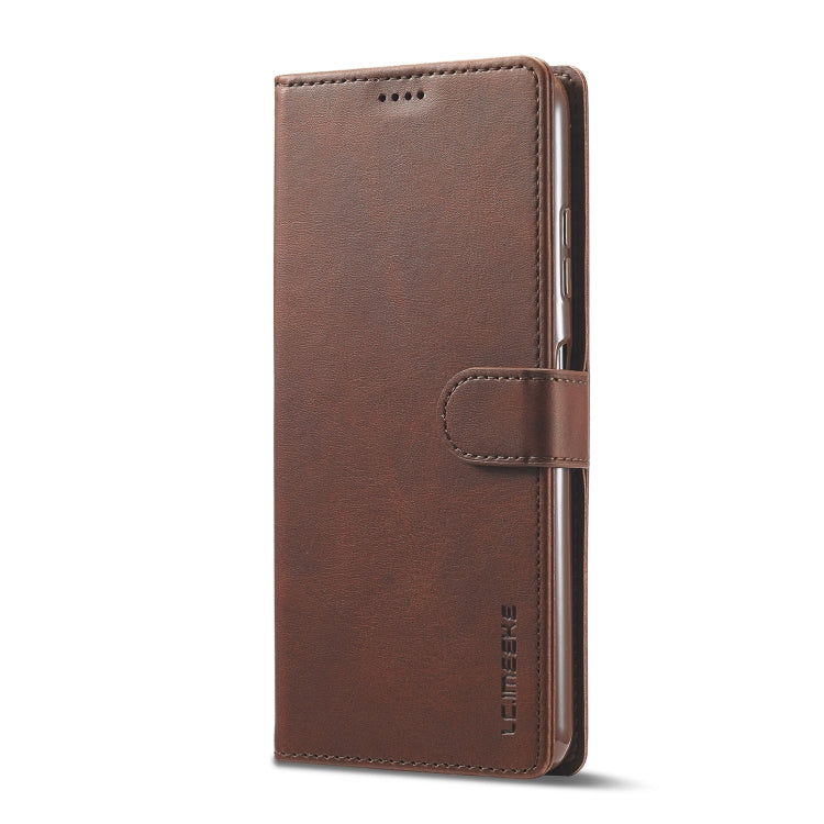 For Samsung Galaxy A22 5G LC.IMEEKE Calf Texture Horizontal Flip Leather Case with Holder & Card Slots & Wallet(Brown) - Galaxy Phone Cases by LC.IMEEKE | Online Shopping UK | buy2fix