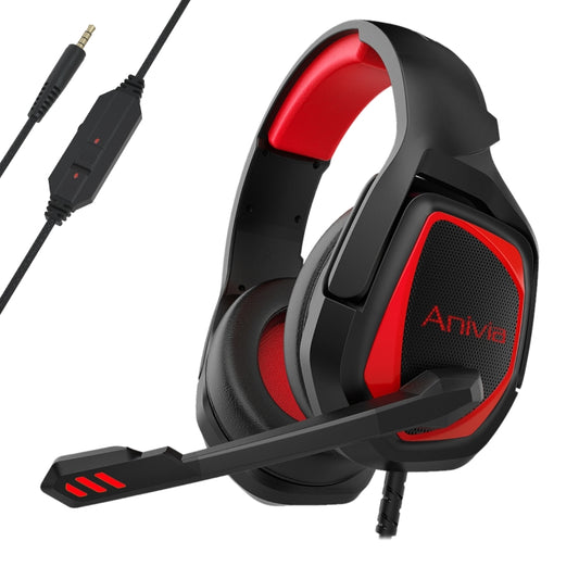 Anivia MH602 3.5mm Wired Gaming Headset with Microphone(Black Red) - Multimedia Headset by SADES | Online Shopping UK | buy2fix