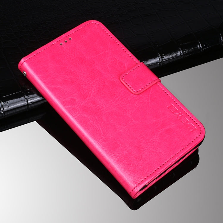 For Wiko Power U30 idewei Crazy Horse Texture Horizontal Flip Leather Case with Holder & Card Slots & Wallet(Rose Red) - Wiko by idewei | Online Shopping UK | buy2fix