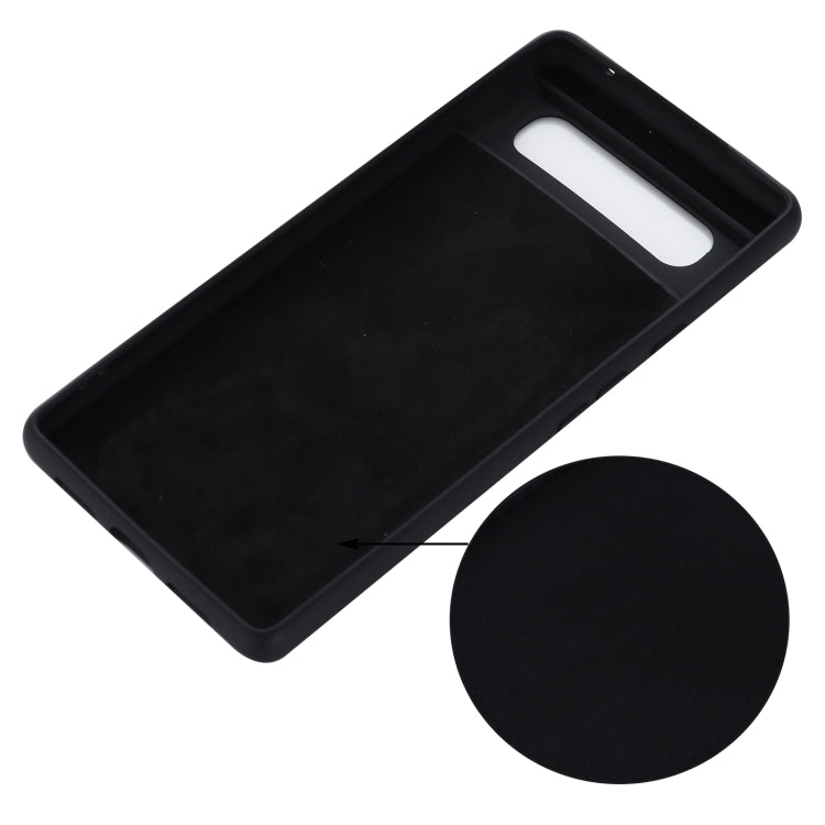 For Google Pixel 6 Pure Color Liquid Silicone Shockproof Full Coverage Case(Black) - Google Cases by buy2fix | Online Shopping UK | buy2fix