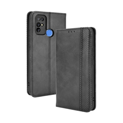 For Doogee X96 Pro Magnetic Buckle Retro Crazy Horse Texture Horizontal Flip Leather Case with Holder & Card Slots & Photo Frame(Black) - More Brand by buy2fix | Online Shopping UK | buy2fix