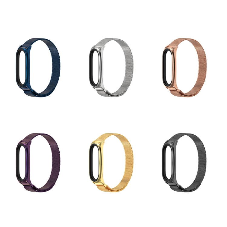 For Xiaomi Mi Band 6 / 5 / 4 / 3 Mijobs Milan Magnetic Plus Stainless Steel Watch Band(Gold) - Watch Bands by MIJOBS | Online Shopping UK | buy2fix