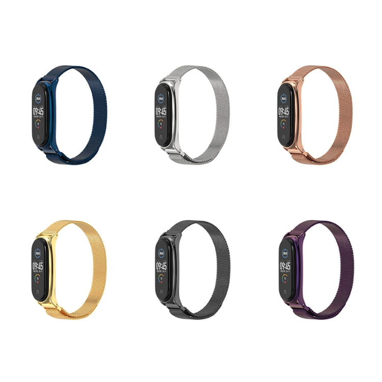 For Xiaomi Mi Band 6 / 5 / 4 / 3 Mijobs Milan Magnetic Plus Stainless Steel Watch Band(Gold) - Watch Bands by MIJOBS | Online Shopping UK | buy2fix