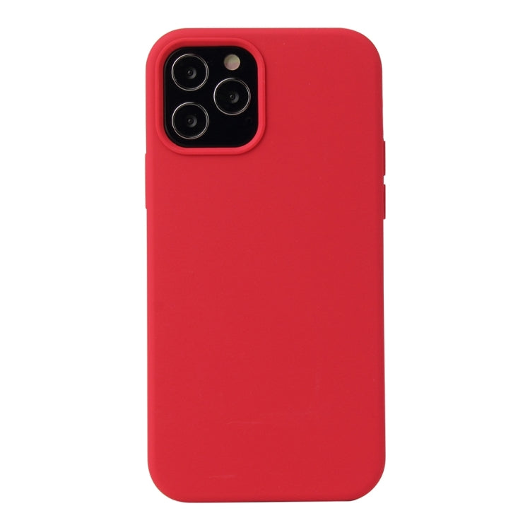 For iPhone 13 Pro Max Solid Color Liquid Silicone Shockproof Protective Case (Carmine) - iPhone 13 Pro Max Cases by buy2fix | Online Shopping UK | buy2fix