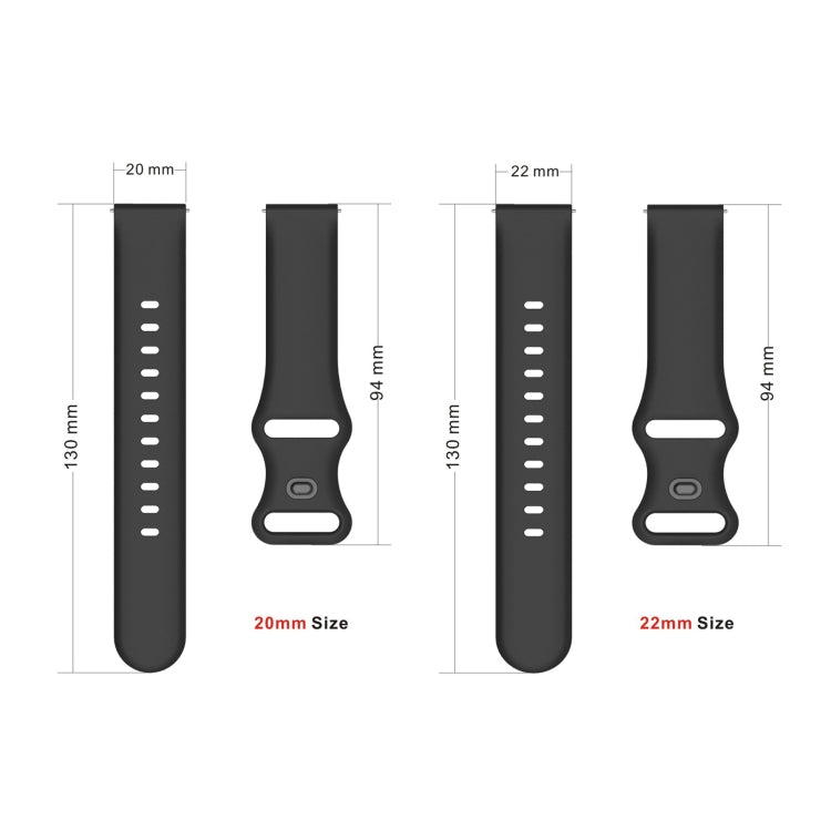 20mm For Amazfit GTS 2e Butterfly Buckle Silicone Watch Band(Grey) - Watch Bands by buy2fix | Online Shopping UK | buy2fix