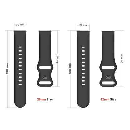 20mm For Amazfit GTS4 / GTS4 mini / GTS3 Universal Inner Back Buckle Perforation Silicone Watch Band(Wine Red) - Watch Bands by MIJOBS | Online Shopping UK | buy2fix