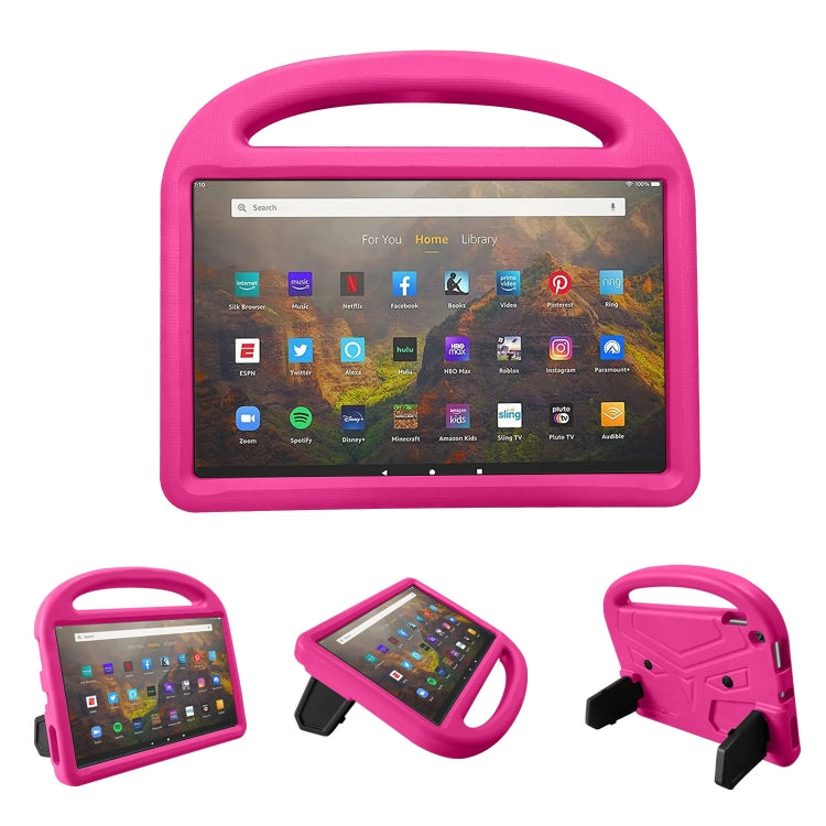 For Amazon Kindle Fire HD 10 2020/2019/2017 Sparrow Style EVA Material Children Shockproof Protective Case(Rose Red) - Amazon by buy2fix | Online Shopping UK | buy2fix