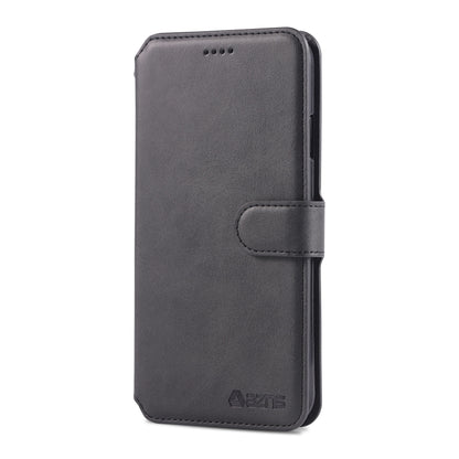 For iPhone X / XS AZNS Calf Texture Magnetic Horizontal Flip PU Leather Case with Holder & Card Slots & Photo Frame(Black) - More iPhone Cases by AZNS | Online Shopping UK | buy2fix