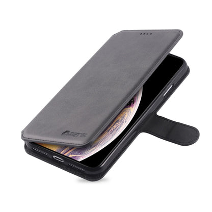 For iPhone X / XS AZNS Calf Texture Magnetic Horizontal Flip PU Leather Case with Holder & Card Slots & Photo Frame(Black) - More iPhone Cases by AZNS | Online Shopping UK | buy2fix