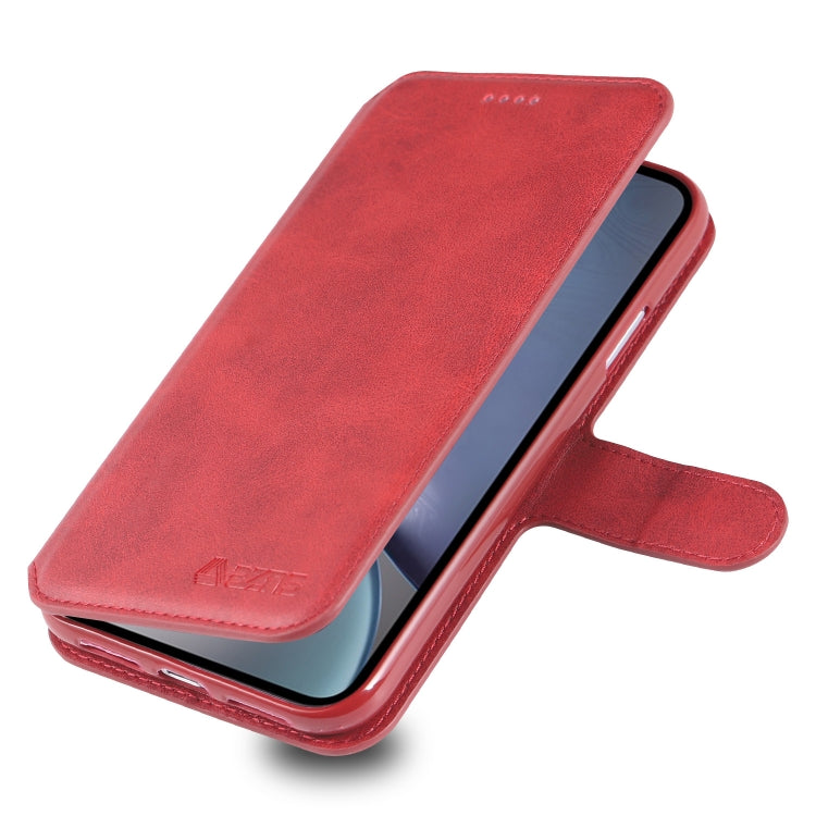 For iPhone XR AZNS Calf Texture Magnetic Horizontal Flip PU Leather Case with Holder & Card Slots & Photo Frame(Red) - More iPhone Cases by AZNS | Online Shopping UK | buy2fix