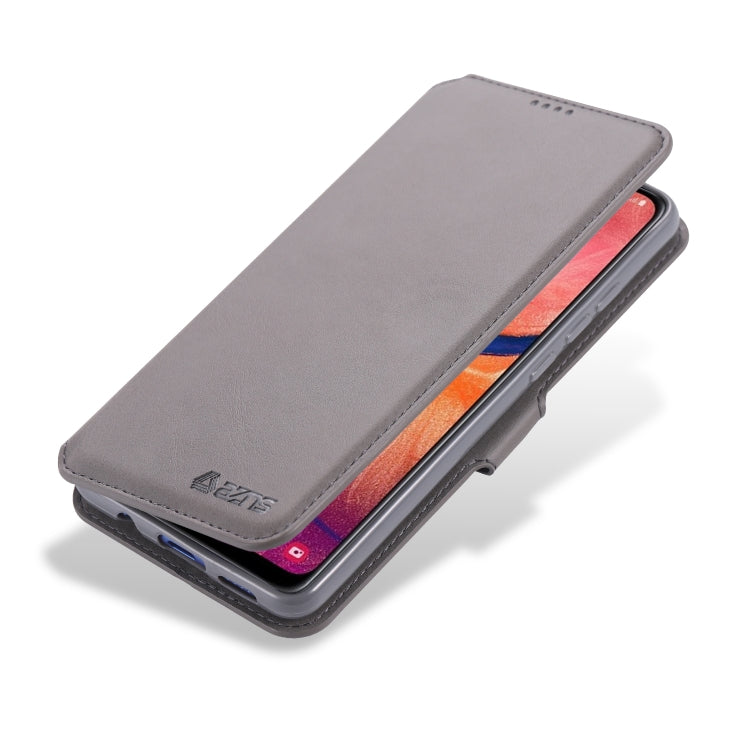 For  Galaxy A20e  AZNS Calf Texture Magnetic Horizontal Flip PU Leather Case with Holder & Card Slots & Photo Frame(Gray) - Galaxy Phone Cases by AZNS | Online Shopping UK | buy2fix