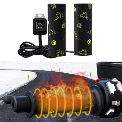 WUPP CS-974B1 Motorcycle Modified Hook and Loop Fastener Intelligent Electric Heating Hand Cover Heated Grip with Three Gear Temperature Control - Grips by WUPP | Online Shopping UK | buy2fix