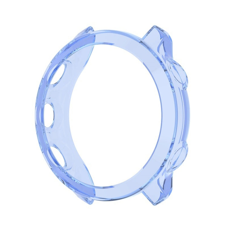 For Garmin Forerunner 158 / 55 Half Coverage Hollowed TPU Protective Case(Transparent Blue) - Smart Wear by buy2fix | Online Shopping UK | buy2fix