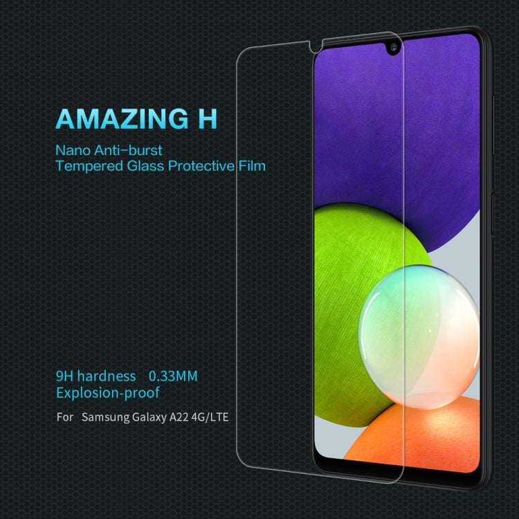 For Samsung Galaxy A22 4G LTE NILLKIN H Explosion-proof Tempered Glass Film - Galaxy Tempered Glass by NILLKIN | Online Shopping UK | buy2fix