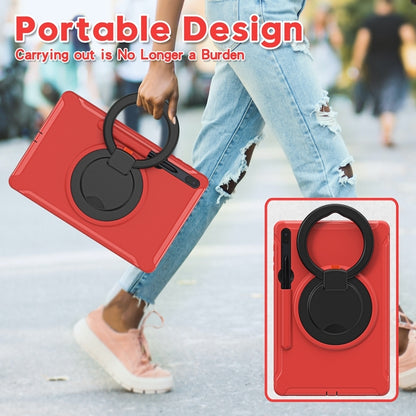 For Samsung Galaxy Tab S8+ / Tab S8 Plus /  Tab S7 FE / Tab S7+/S7 FE 12.4 inch T970 Shockproof TPU + PC Protective Case with 360 Degree Rotation Foldable Handle Grip Holder & Pen Slot(Red) - Galaxy Tab S8+ Cases by buy2fix | Online Shopping UK | buy2fix