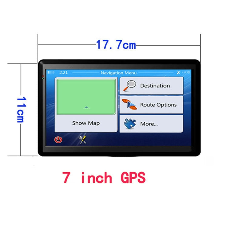 7 inch Car GPS Navigator 8G+256M Capacitive Screen High Configuration, Specification:Europe Map - In Car by buy2fix | Online Shopping UK | buy2fix