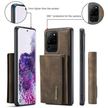 For Samsung Galaxy S20 Ultra DG.MING M1 Series 3-Fold Multi Card Wallet  Back Cover Shockproof Case with Holder Function(Coffee) - Galaxy Phone Cases by DG.MING | Online Shopping UK | buy2fix