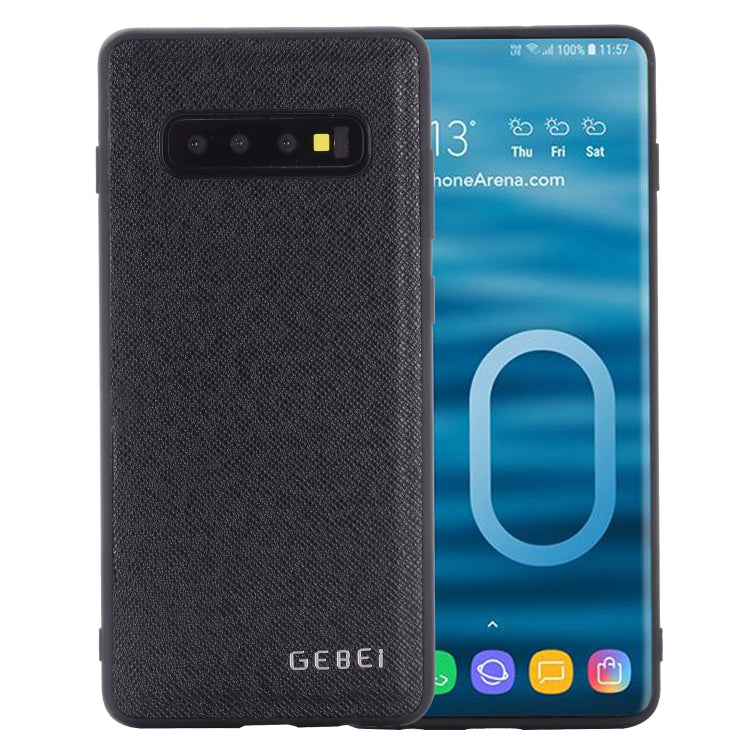 For Galaxy S10 GEBEI Full-coverage Shockproof Leather Protective Case(Black) - Galaxy Phone Cases by GEBEI | Online Shopping UK | buy2fix