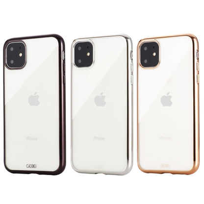 For iPhone 11 Pro Max GEBEI Plating TPU Shockproof Protective Case(Gold) - iPhone 11 Pro Max Cases by GEBEI | Online Shopping UK | buy2fix