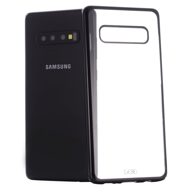 For Galaxy S10+ GEBEI Shockproof  Plating PC Protective Case(Black) - Galaxy Phone Cases by GEBEI | Online Shopping UK | buy2fix