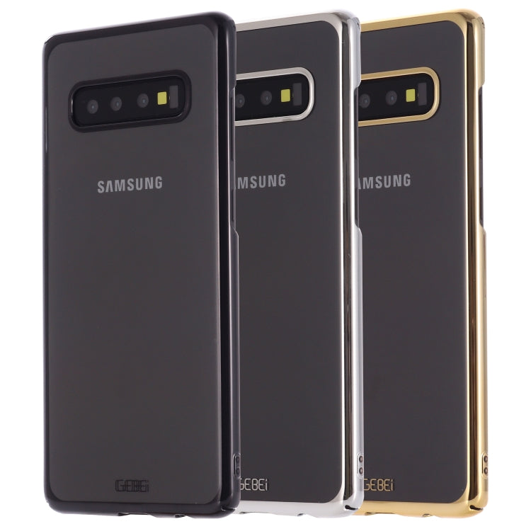 For Galaxy S10+ GEBEI Shockproof  Plating PC Protective Case(Black) - Galaxy Phone Cases by GEBEI | Online Shopping UK | buy2fix