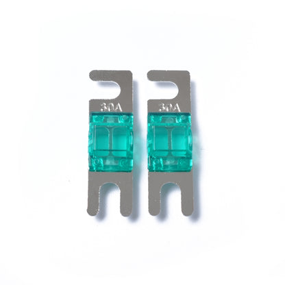 A0301 Green 5 PCS Car Audio AFS Mini ANL 30A Fuse Nicked Plated - In Car by buy2fix | Online Shopping UK | buy2fix