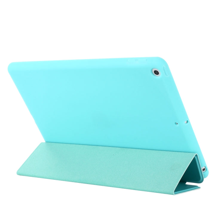 For iPad 10.2 2021 / 2020 / 2019 GEBEI Shockproof Horizontal Flip Leather Case with Three-folding Holder(Blue) - iPad 10.2 Cases by GEBEI | Online Shopping UK | buy2fix