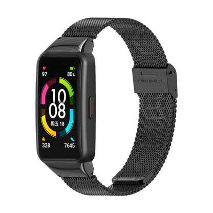 For Huawei Band 6 / Honor Band 6 MIJOBS Milan Stainless Steel Watch Band(Black) - Smart Wear by MIJOBS | Online Shopping UK | buy2fix