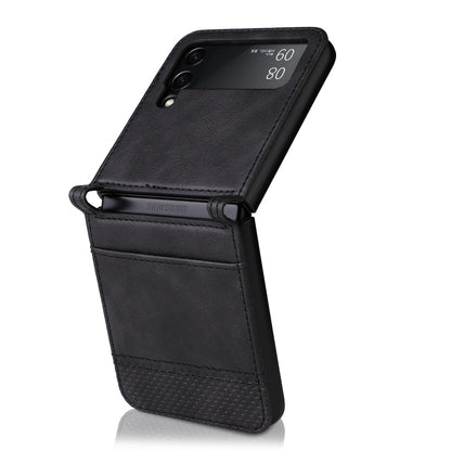 For Samsung Galaxy Z Flip3 5G Retro Crazy Horse Texture Leather Case with Card Slots(Black) - Samsung Accessories by buy2fix | Online Shopping UK | buy2fix