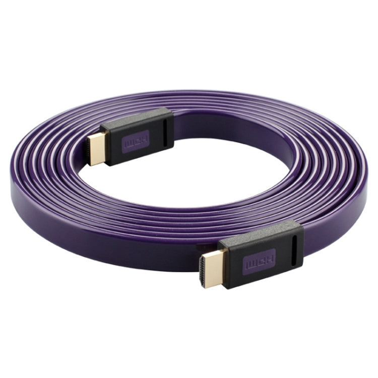 ULT-unite 4K Ultra HD Gold-plated HDMI to HDMI Flat Cable, Cable Length:10m(Transparent Purple) - Cable by ult-unite | Online Shopping UK | buy2fix