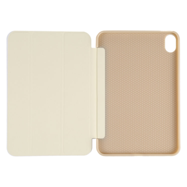 For iPad mini 6 GEBEI Shockproof Horizontal Flip Tablet Case with Three-folding Holder(Gold) - iPad mini 6 Cases by GEBEI | Online Shopping UK | buy2fix