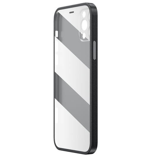 For iPhone 12 Pro WK WPC-011 Shockproof PC Phone Case with Tempered Glass Film(Black) - iPhone 12 / 12 Pro Cases by WK | Online Shopping UK | buy2fix